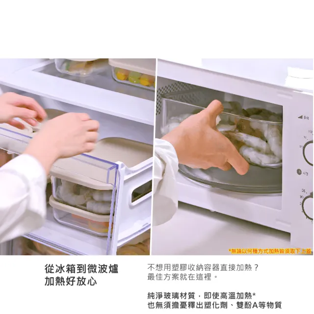 【Glasslock】韓國製 冰箱收納 強化玻璃保鮮盒6件組(750mlX4+1200mlX2)(兩色可選/可堆疊/食材分裝/備料)
