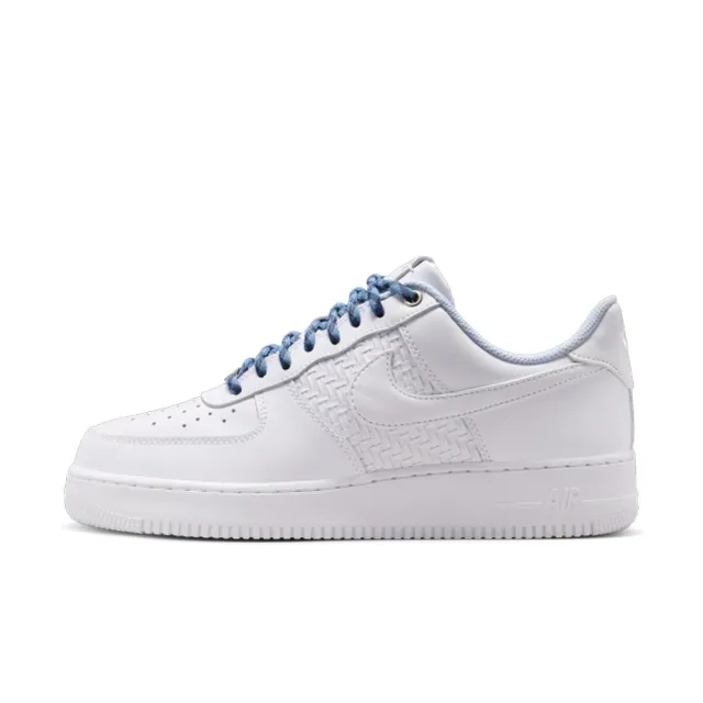 【NIKE 耐吉】運動鞋 休閒鞋 男鞋 AIR FORCE 1 07 LV8 ESS+ AF1 板鞋 經典 織布 白藍 (IW1892111)