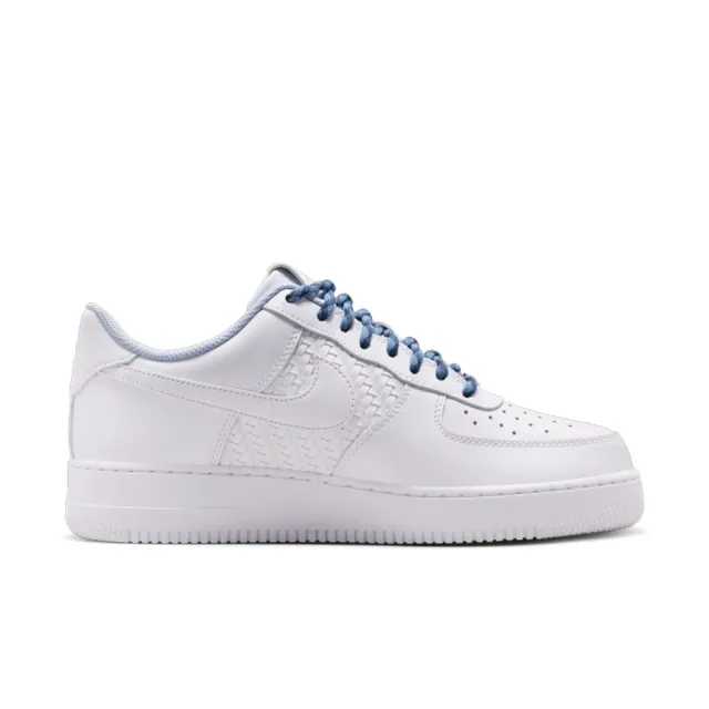 【NIKE 耐吉】運動鞋 休閒鞋 男鞋 AIR FORCE 1 07 LV8 ESS+ AF1 板鞋 經典 織布 白藍 (IW1892111)