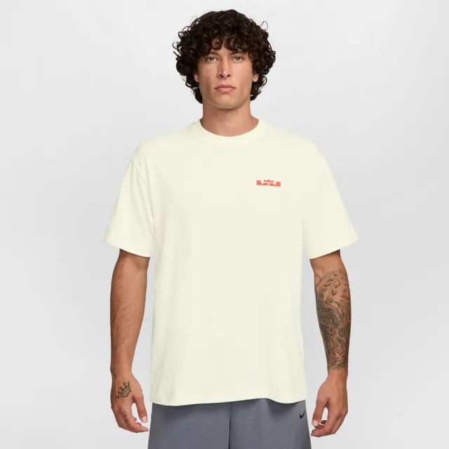 【NIKE 耐吉】短袖上衣 男 落肩寬鬆版型 LeBron AS LBJ M NK M90 TEE OC 米黃 HJ3413-133