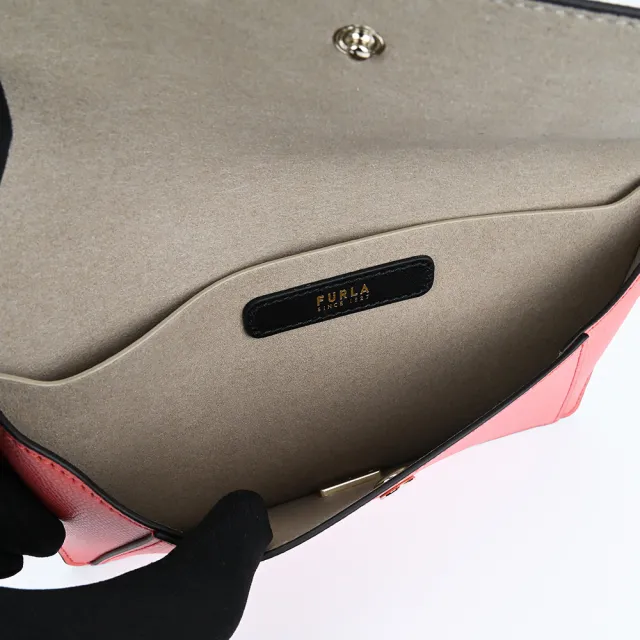【FURLA 芙拉】Lea XL Pouch 手拿/斜背包(橙)