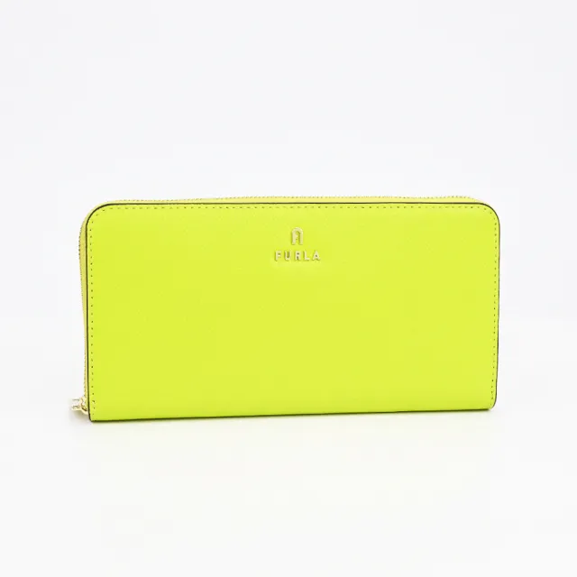 【FURLA 芙拉】Camellia XL 12卡拉鍊長夾(黃)