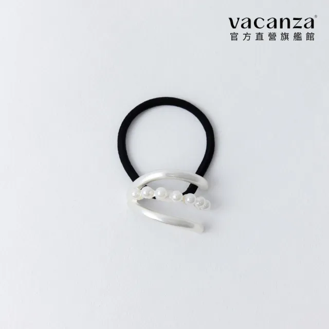 【vacanza】霧感U型 珍珠髮圈 (髮飾 情人節禮物 生日禮物)