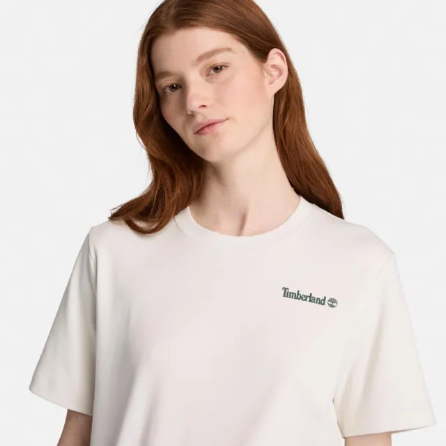 【Timberland】女款白色TimberFresh™科技短袖T恤(0YH5JCM9)