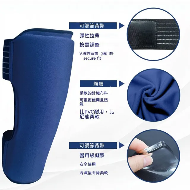 【KORX】冷熱敷護小腿冰袋 運動冷熱凝膠冰敷袋 熱敷袋 護具(長效鎖冷/肌肉放鬆/全身通用)