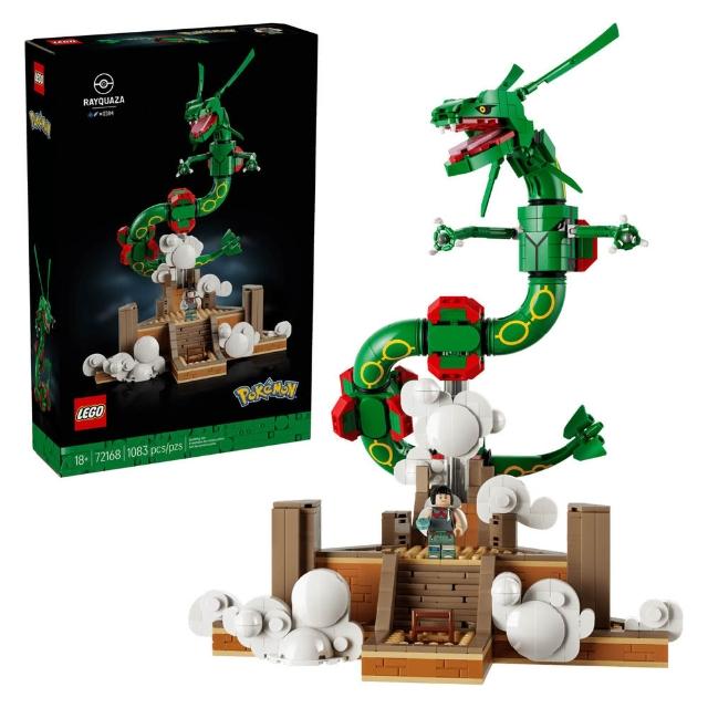 【LEGO 樂高】寶可夢系列 列空座 烈空座 傳說中的神奇寶貝 神獸 #72168 (收藏模型 居家擺設 積木)