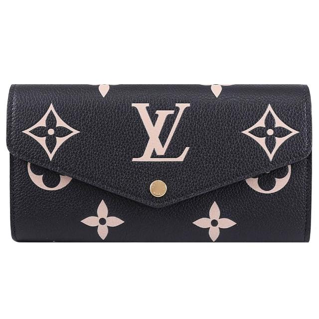【Louis Vuitton 路易威登】LV M80496 Sarah 經典牛皮壓花信封式發財零錢長夾(現貨)
