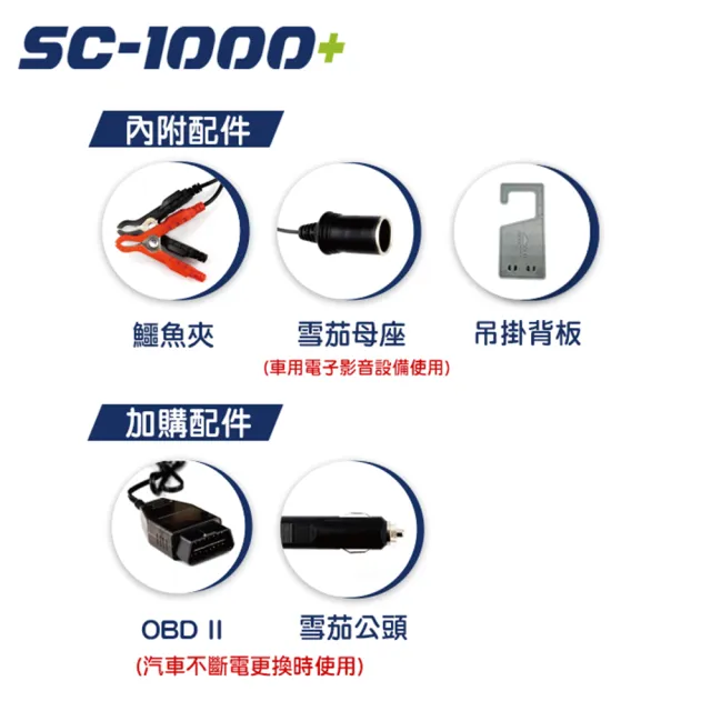 【麻新電子】SC-1000+ 鉛酸鋰鐵雙模 電瓶充電器.適用各類型汽/機車電瓶(車麗屋)