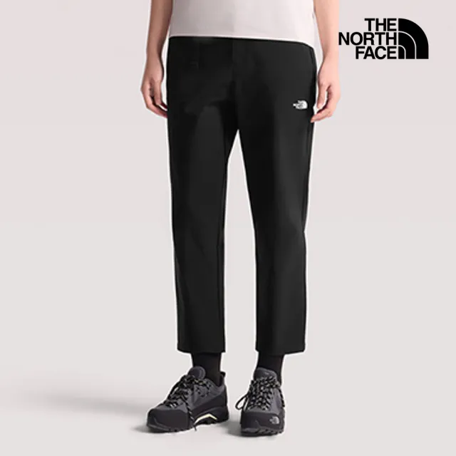 【The North Face 官方旗艦】北面女款黑色吸濕排汗戶外徒步長褲｜8CJTJK3