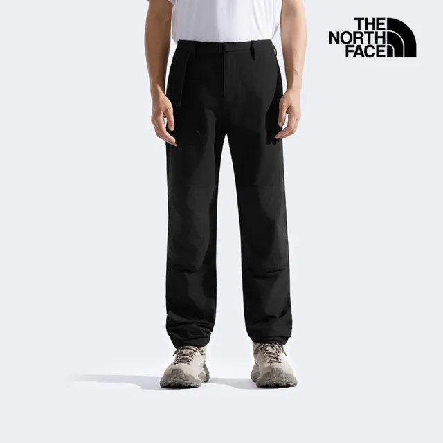 【The North Face】北面男款黑色FLASHDRY速乾戶外徒步長褲|8FJ9JK3
