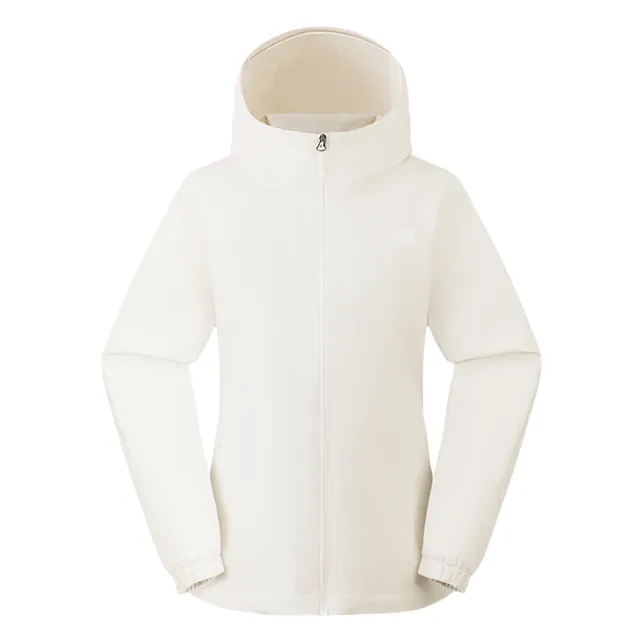 【The North Face】北面女款米白色DRYVENT防水衝鋒衣|8EYGQLI(外套)