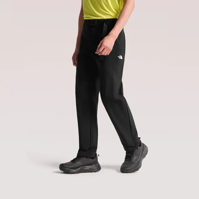 【The North Face】北面男款黑色FLASHDRY速乾3D大口袋休閒長褲|8JN04H0