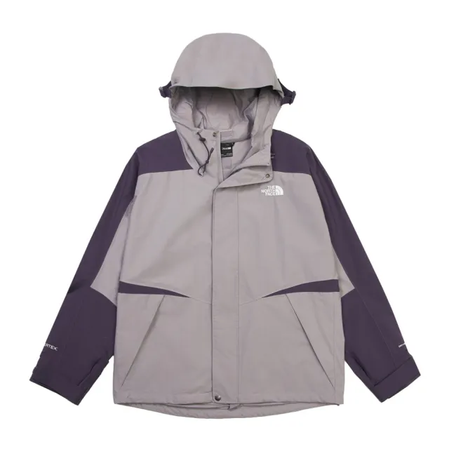 【The North Face】北面男款灰色DRYVENT防水可拆式連帽衝鋒衣｜8F19JZU 外套