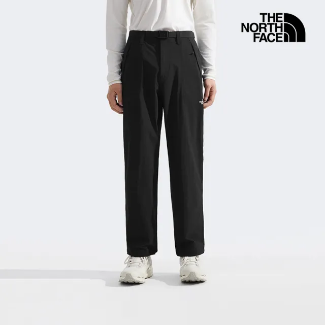 【The North Face】北面男款黑色吸濕排汗涼感縮口長褲｜8CQMJK3