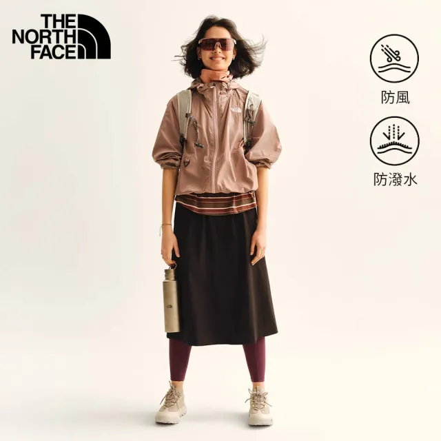 【The North Face】北面女款黑色DWR防潑水長裙|8DGTJK3