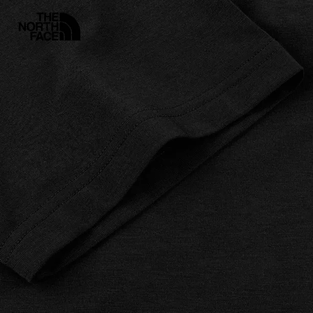 【The North Face】北面男款黑色吸濕排汗POLO衫短袖｜8EY5JK3(排汗衫)