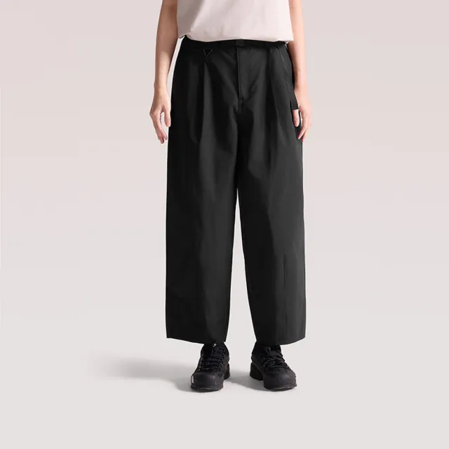 【The North Face】北面女款黑色WINDWALL防風附腰帶休閒長褲｜8FZWJK3