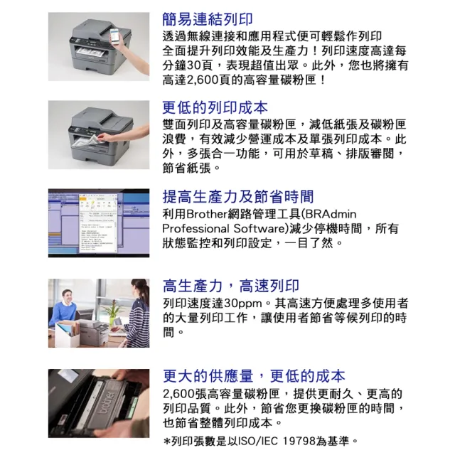 【brother】官方直營 搭2黑高容碳粉★DCP-L2540DW 無線雙面多功能雷射複合機