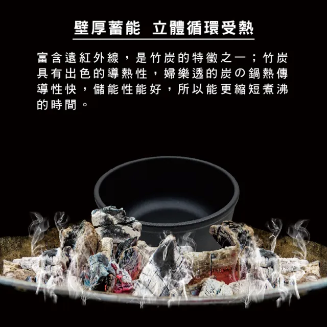 FULOTO-全竹炭百歲保鮮鍋超值組