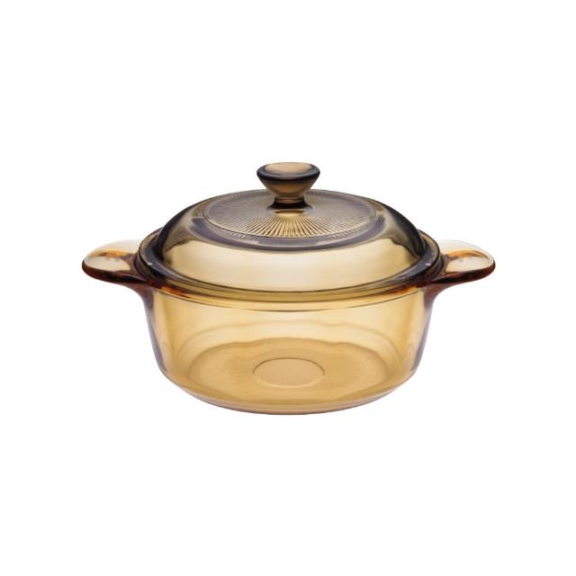【CorelleBrands 康寧餐具】0.8L晶彩透明鍋