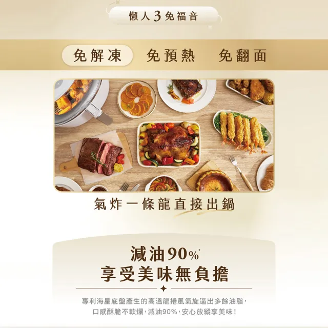 【Philips 飛利浦】星視界透視海星氣炸鍋7.2L+大全配組_NA341/10