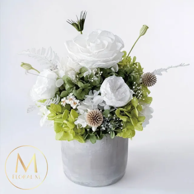 【Floral M】夏洛特花園永生花禮(乾燥花/永生花/情人節花禮/告白禮物/生日禮物/開幕花禮/居家擺飾)