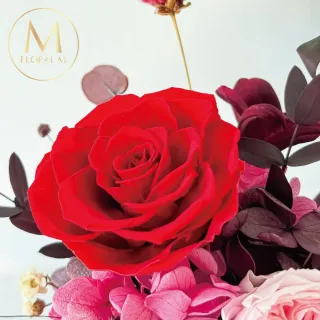 【Floral M】凡爾賽花園永生花禮贈香氛油(乾燥花/永生花/情人節花禮/告白禮物/生日禮物/開幕花禮/居家擺飾)
