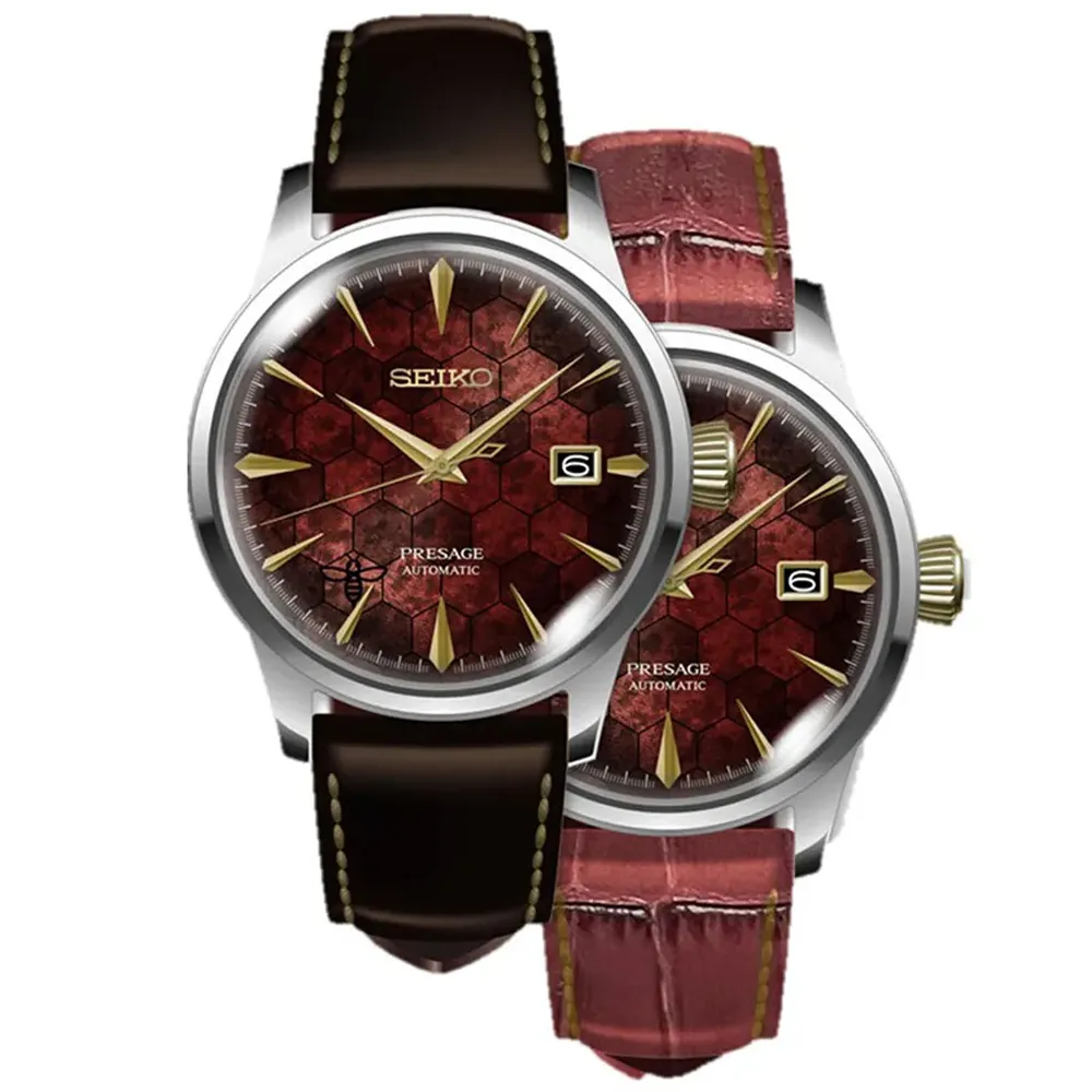 【SEIKO 精工】Presage 石榴蜂蜜 台灣70週年調酒機械錶-40.5mm 618年中慶 推薦(SRPL21J1/4R35-01T0R)