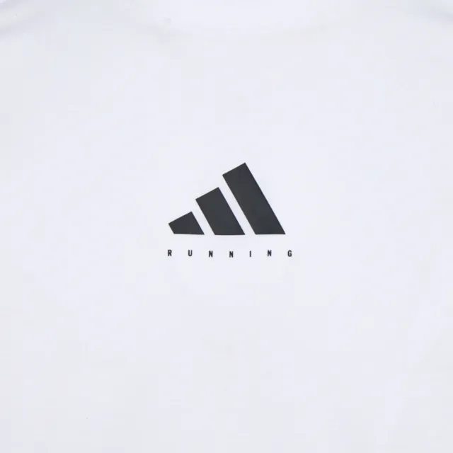 【adidas 愛迪達】U Run Cat G T 男 T恤 運動上衣 休閒短袖 白 亞版 吸濕排汗(LC8176)