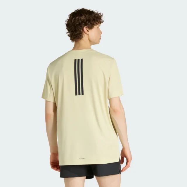 【adidas 愛迪達】短袖上衣 男 訓練 慢跑 亞規 D4T PrimeLift T 黃 KS1146
