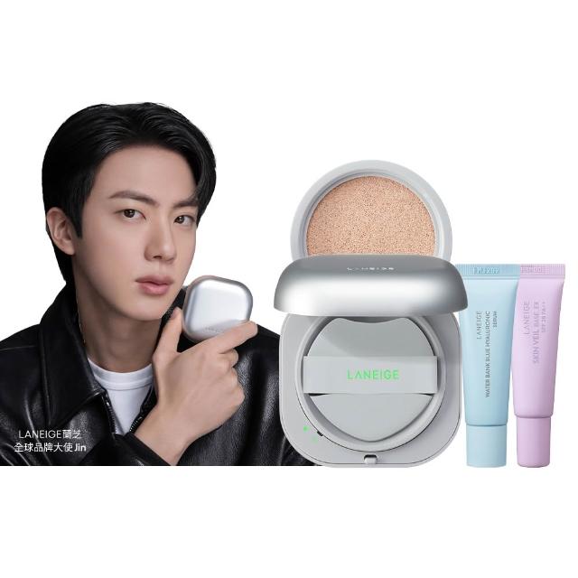 【LANEIGE 蘭芝】★全新升級★官方直營 Neo 雙效柔霧/水光氣墊EX 15g*2(1盒2蕊 蘭芝 小方塊 遮瑕 防曬)