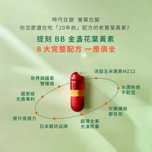 【TIKO 提刻】鳳小岳代言推薦BB葉黃素植物膠囊買一送一盒組(30顆/盒)-光盾專利/專科BB+/長時間續行配方