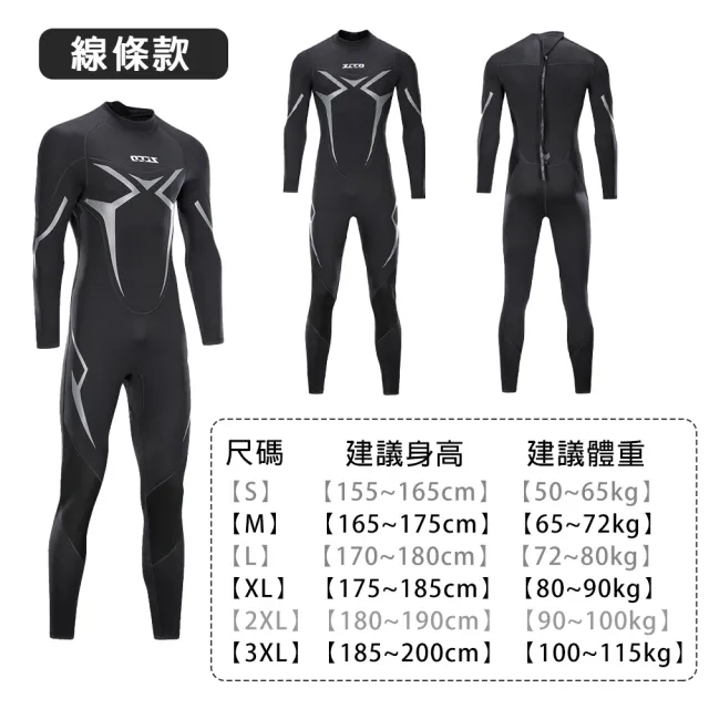 【SWIMFLOW】成人 ZCCO 專業連體潛水衣(潛水服 UPF50 3mm加厚 連身長袖潛水服 浮潛衣 衝浪 泳衣)