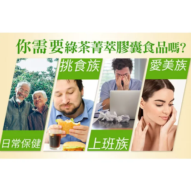 【Esmond Natural 愛司盟】綠茶菁萃膠囊食品6瓶 (120顆/瓶)