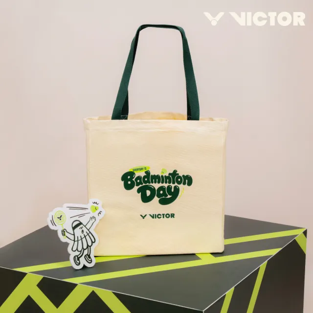 【VICTOR 勝利體育】VICTOR 日日羽球日系列帆布袋 (BG-EIBD LG 香草白/森林綠)
