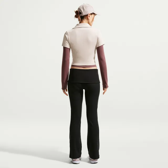 【NIKE 耐吉】短袖上衣 女 短版翻領衫 AS W NSW ESSNTL SS POLO CRP TO 米白 IO2730-236