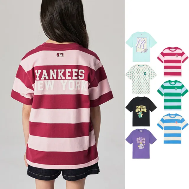 【MLB】童裝 短袖T恤 Monogram/Varsity系列 洋基/道奇/紅襪/守護者隊(7ATSMT143-多款任選)
