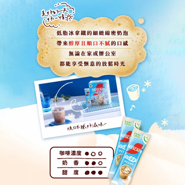 【NESCAFE 雀巢咖啡】三合一冰拿鐵18入/盒