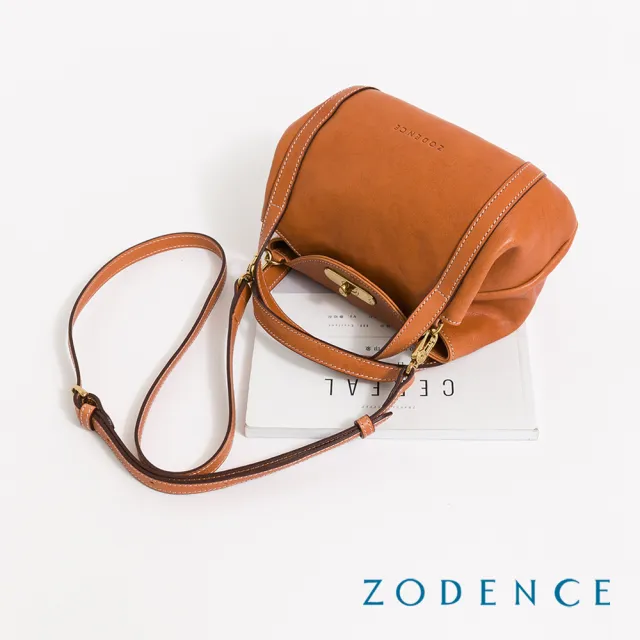 【ZODENCE 佐登司】LUCY義大利植鞣革手提斜背燈籠包-小 (多色)