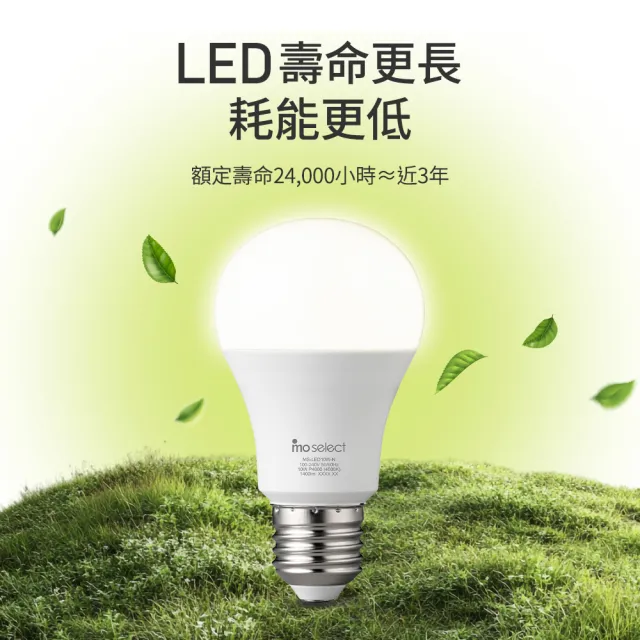 【mo select】8入組★10W 超高效環保LED燈泡/球泡燈(mo選/白光/黃光/自然光/全電壓)