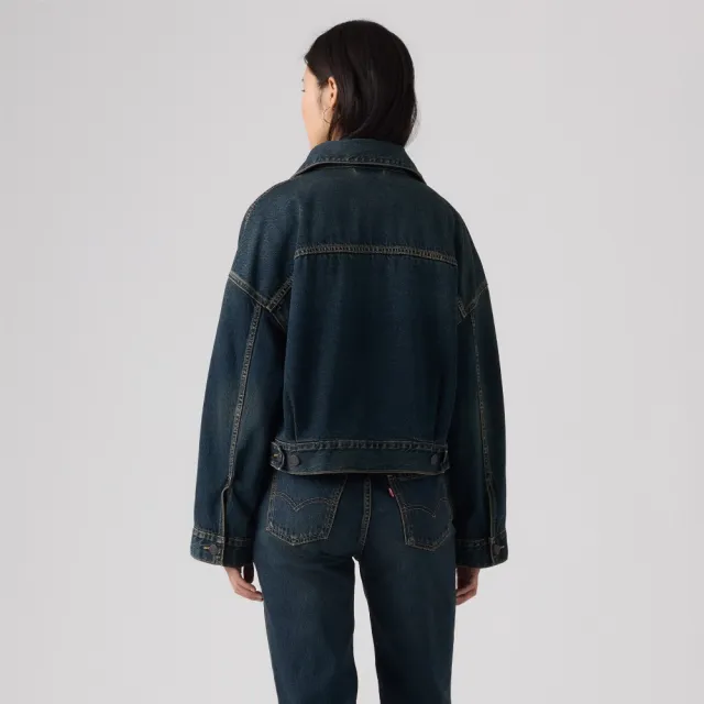 【LEVIS】寬鬆短版牛仔外套 女生上衣 人氣新品 0089L-0007