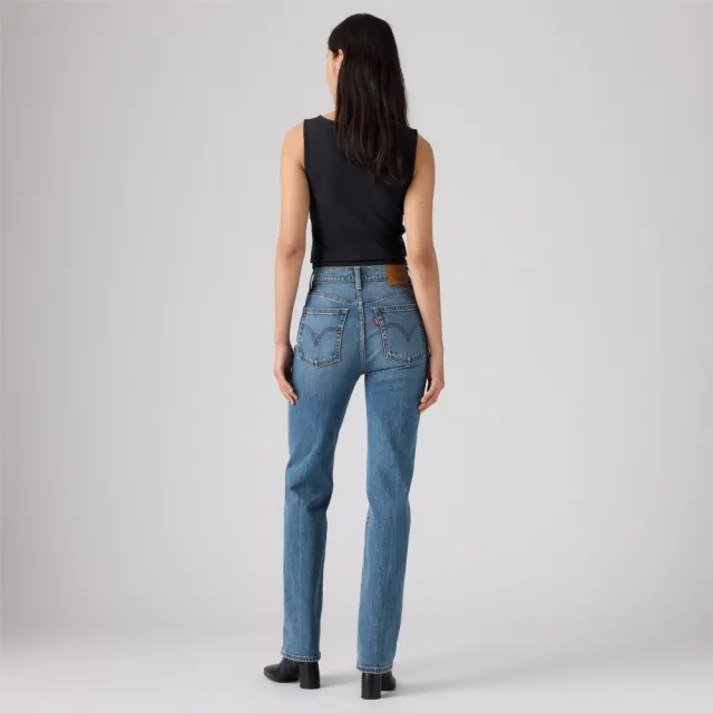 【LEVIS】Ribcage 高腰修身直筒牛仔褲 / 微彈性 女生牛仔褲 人氣新品 0081W-0006