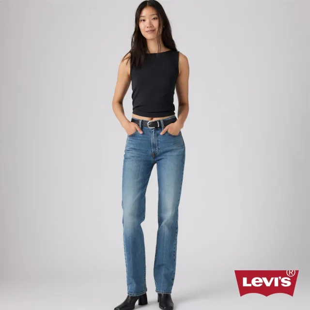 【LEVIS】Ribcage 高腰修身直筒牛仔褲 / 微彈性 女生牛仔褲 人氣新品 0081W-0006