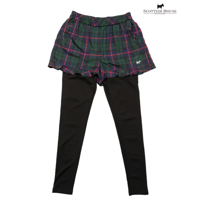 【SCOTTISH HOUSE】荷葉邊短褲內搭褲-紅綠格/卡其紅CHUB2208