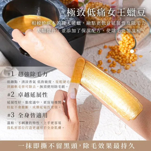 【MINI YANG】特級熱蠟除毛套組+清潔保養3件組(沙龍級除毛體驗 超強除毛力 全身皆可使用)