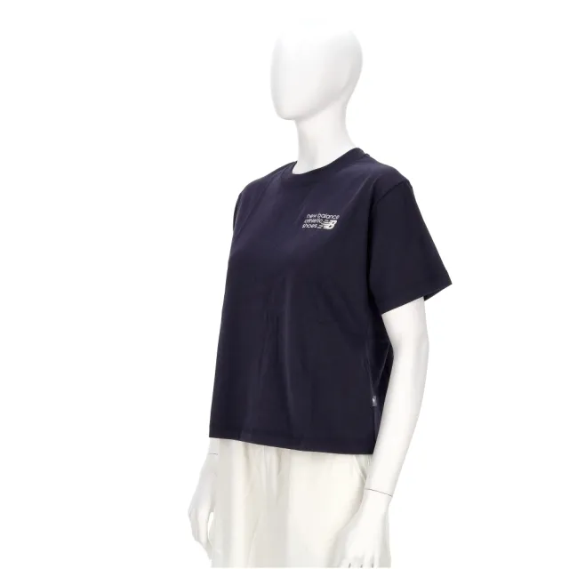 【NEW BALANCE】女款 黑色 Logo T恤 運動 休閒 短袖 WT62B7V2DNT