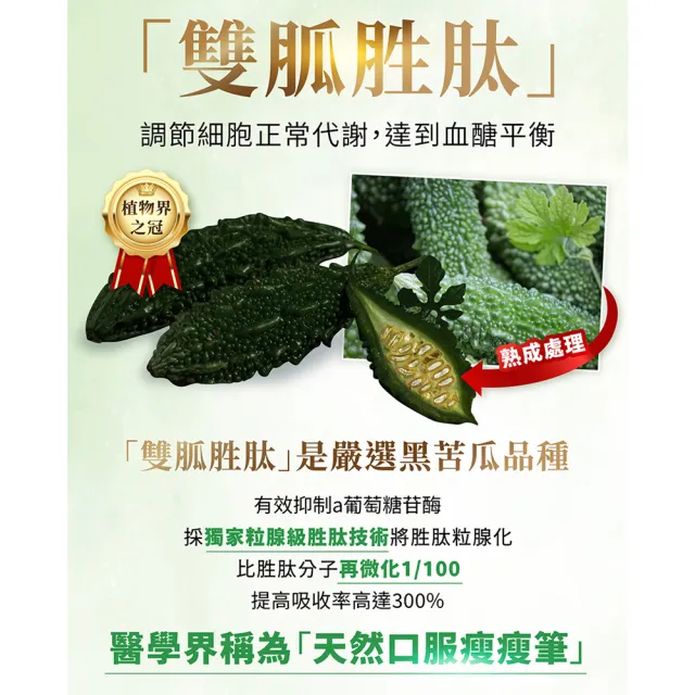 【iVENOR】專利雙胍胜黑苦瓜粒即穩6盒(調節血糖 促進代謝)