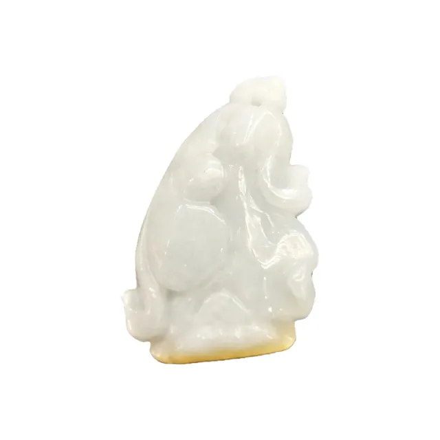 【藏古祥館】翡翠黃加綠白菜 SBA02(宗教開運 翡翠)