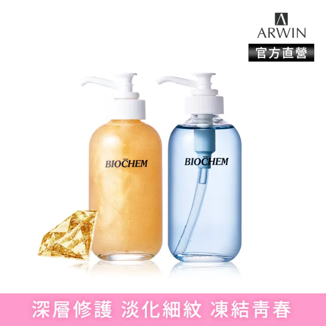 【雅聞倍優BIOCHEM】升級版 黃金胎盤極緻金露120ml+藍銅保濕緊緻精華液120ml