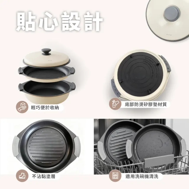 【ONE HOUSE】韓匠3件組微波專用快速料理鍋/加大鍋+圓鍋蓋 (調理鍋/微波盒)